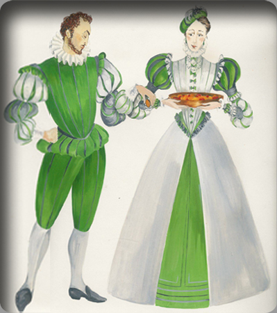 Costume Arbeau vert